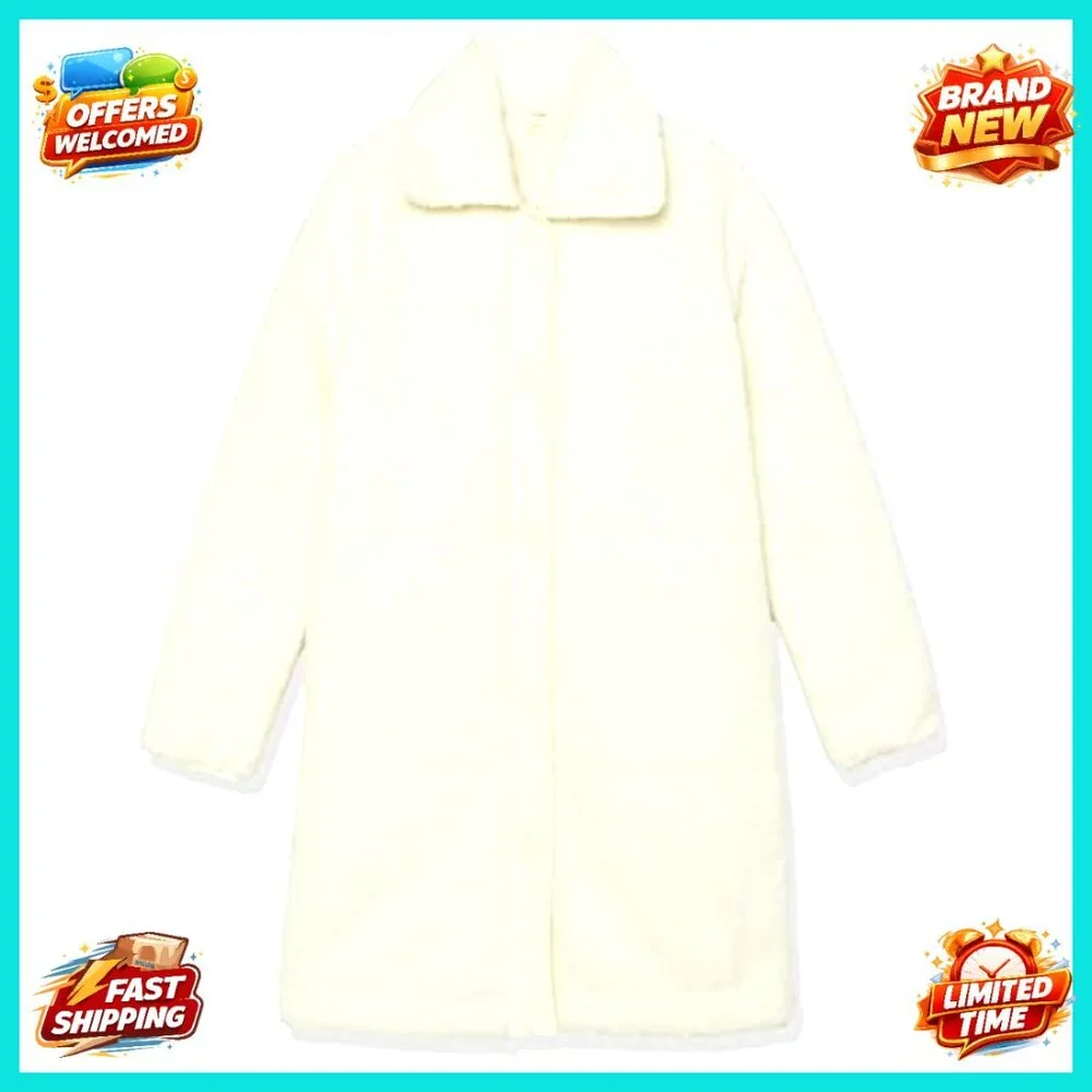 Oversized Teddy Sherpa Coat Women's Faux Fur Winter Jacket Cozy Chic - Picture 6 of 7
